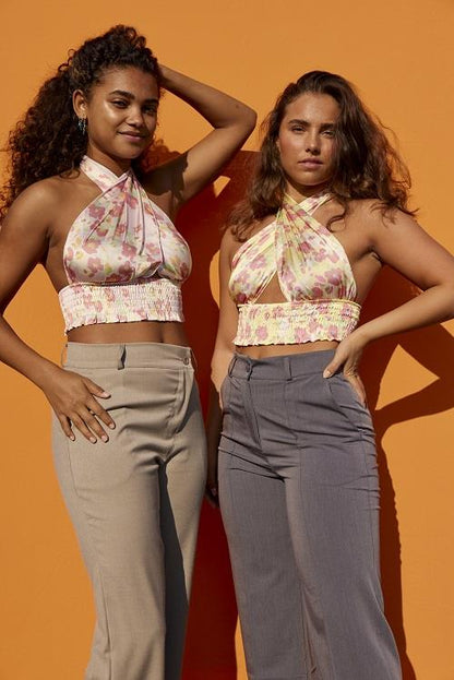 Gianna flower top - Yellow