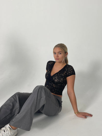 Bernadette lace top - Black