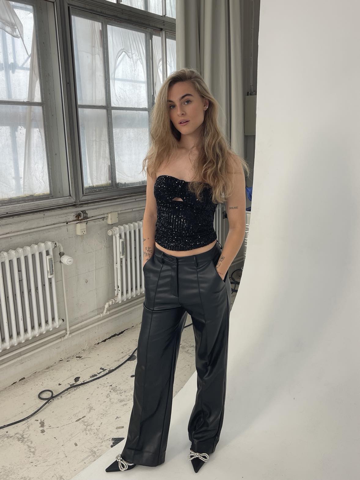 Margot sequin top - Black