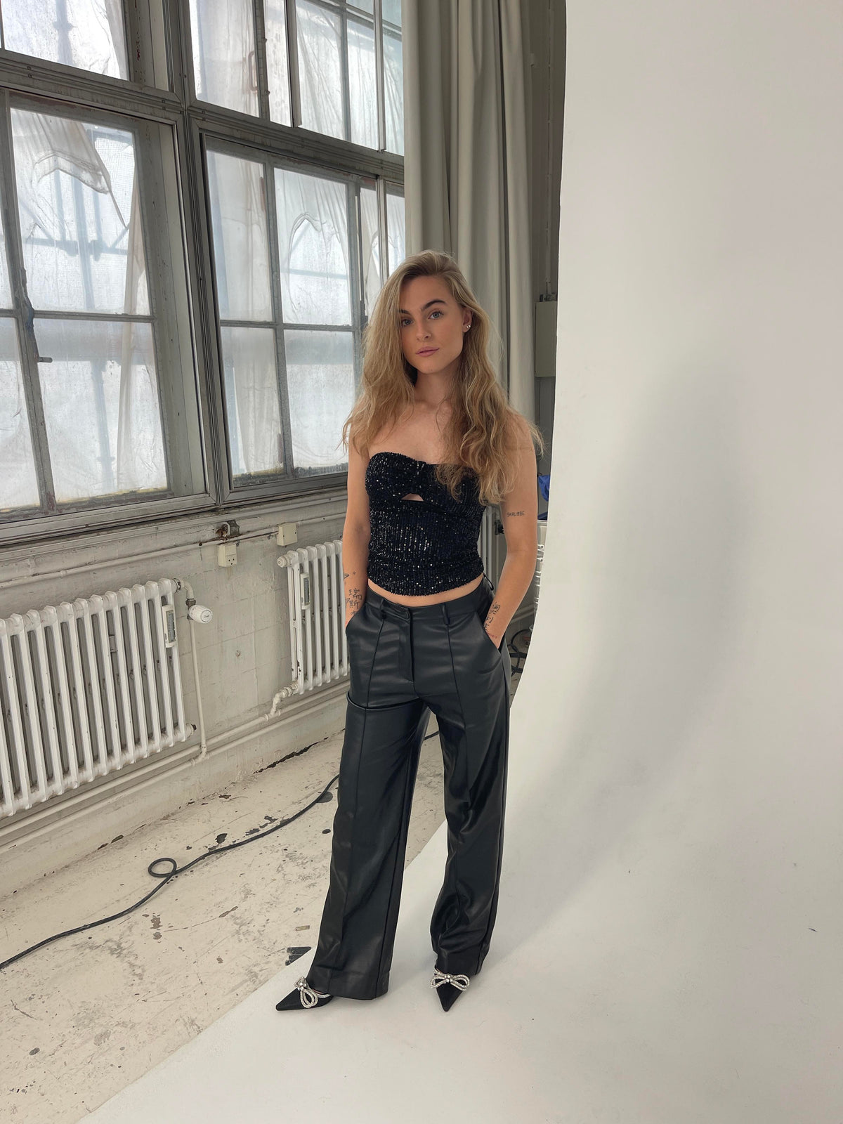Margot sequin top - Black