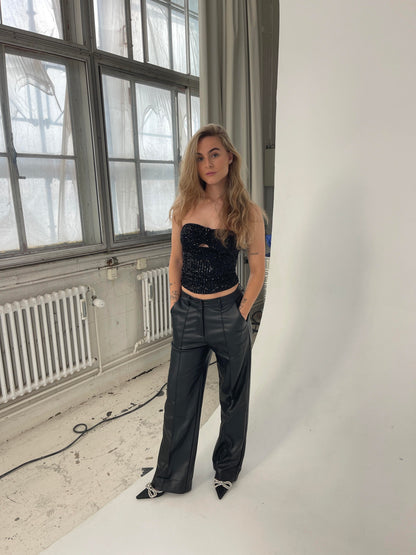 Margot sequin top - Black