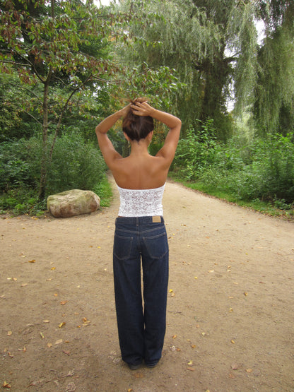 Nora lace bandeau top - White