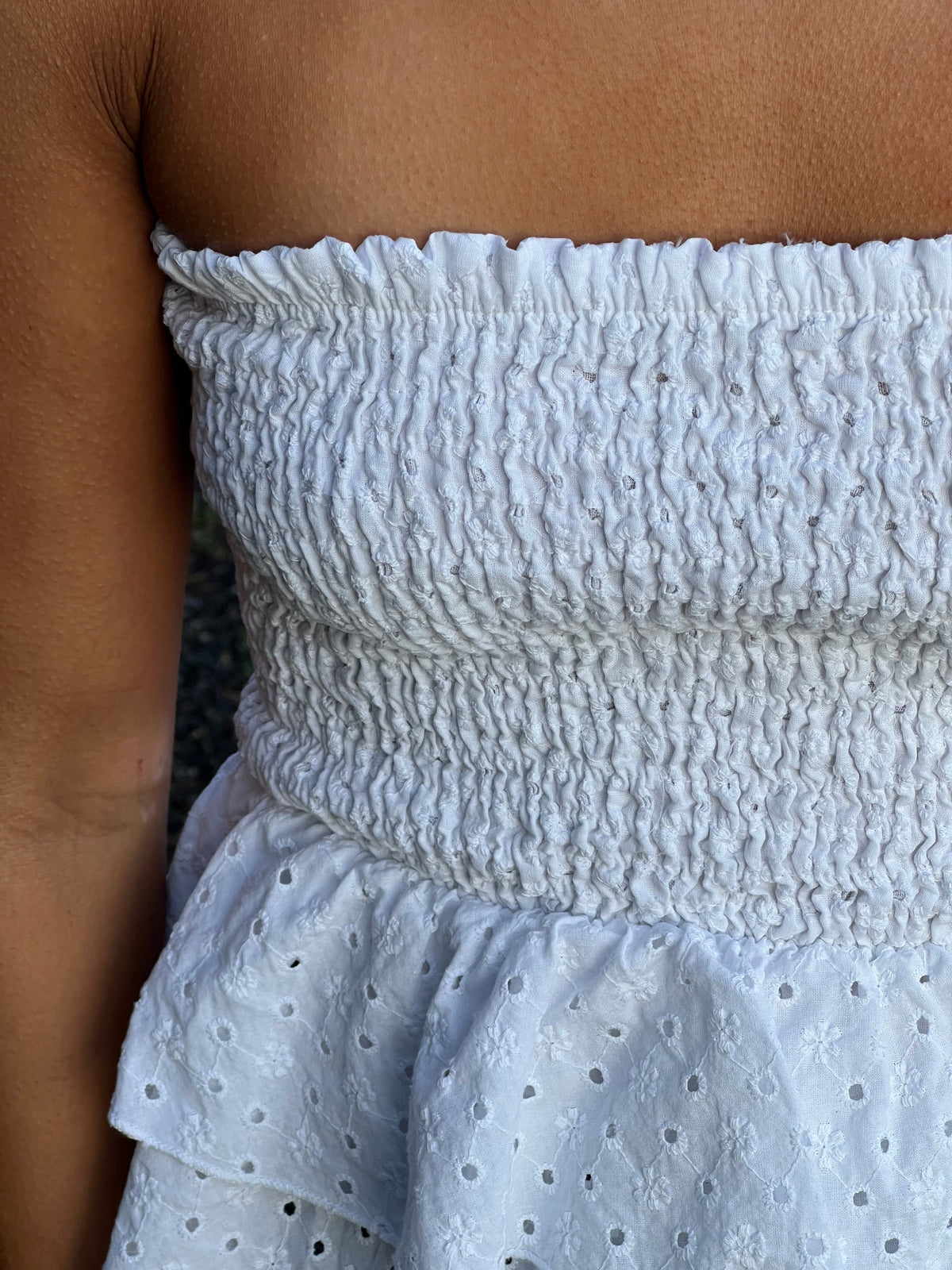 Milla broderi anglaise top - White
