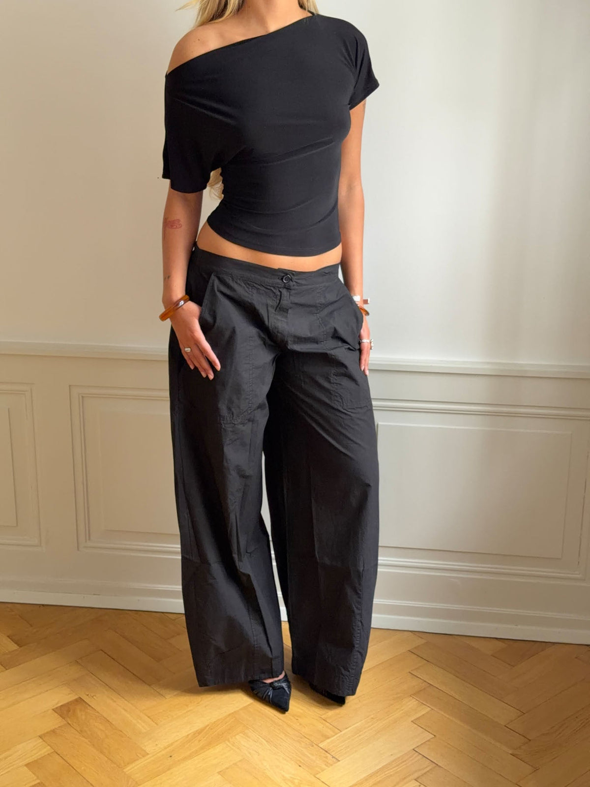 Florine fitted t-shirt - Black