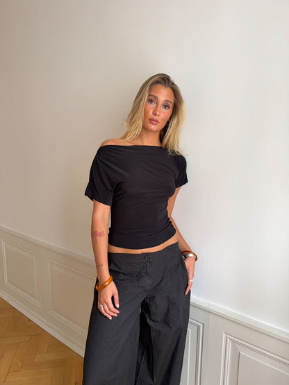 Florine fitted t-shirt - Black
