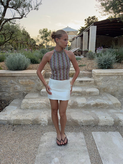 Liah halterneck top with glitter - Multicolored