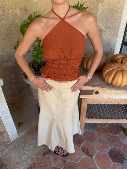 Tinnia halterneck top - Orange