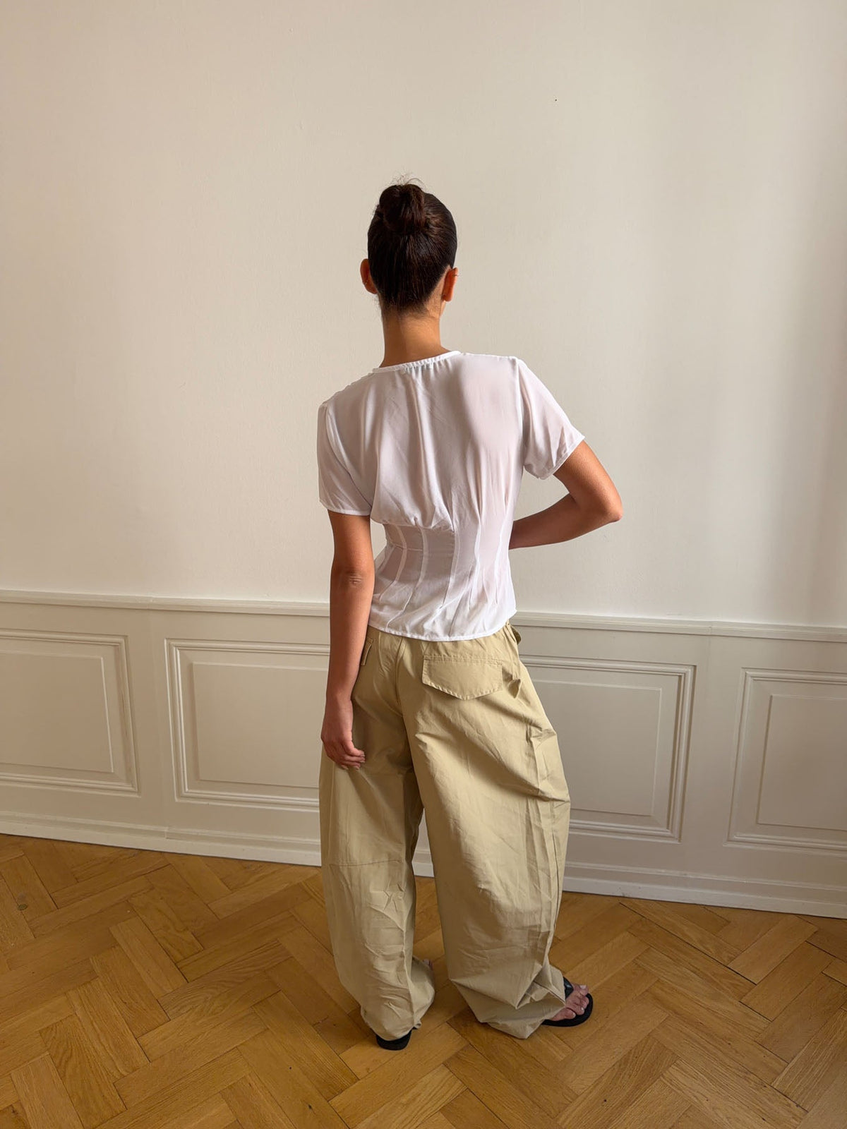 Silivia mesh top - White