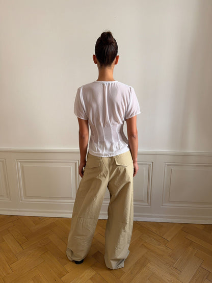 Silivia mesh top - White