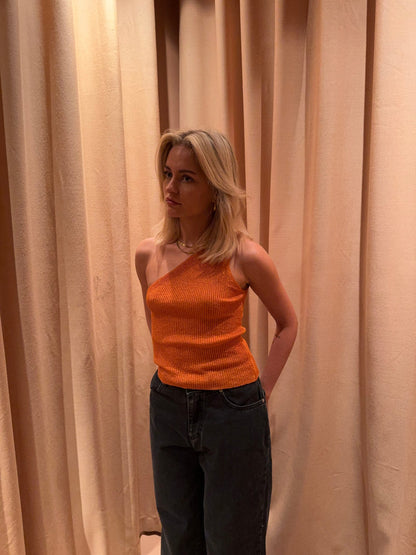 Cathie one shoulder top - Orange