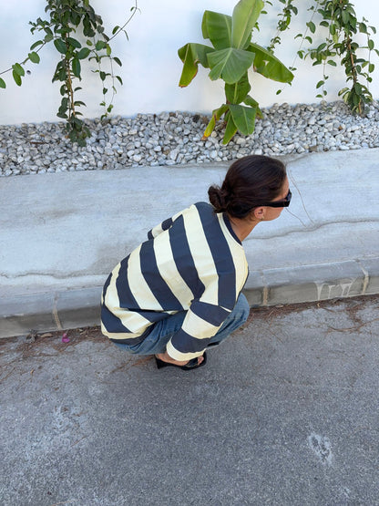 Zinnia oversized t-shirt - Yellow/grey