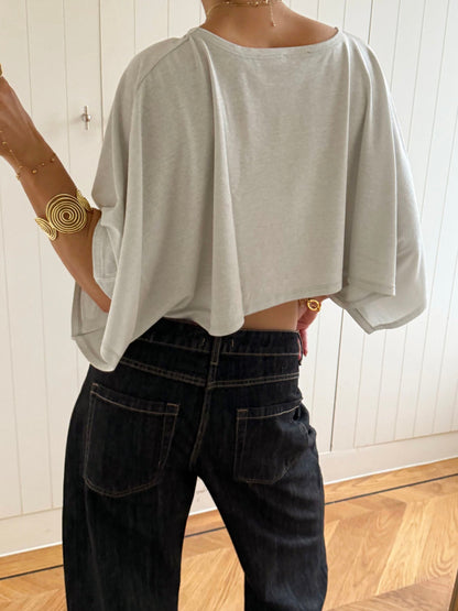 Scandivv poncho with glitter – Silver