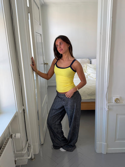 Wren tank top - Yellow/navy