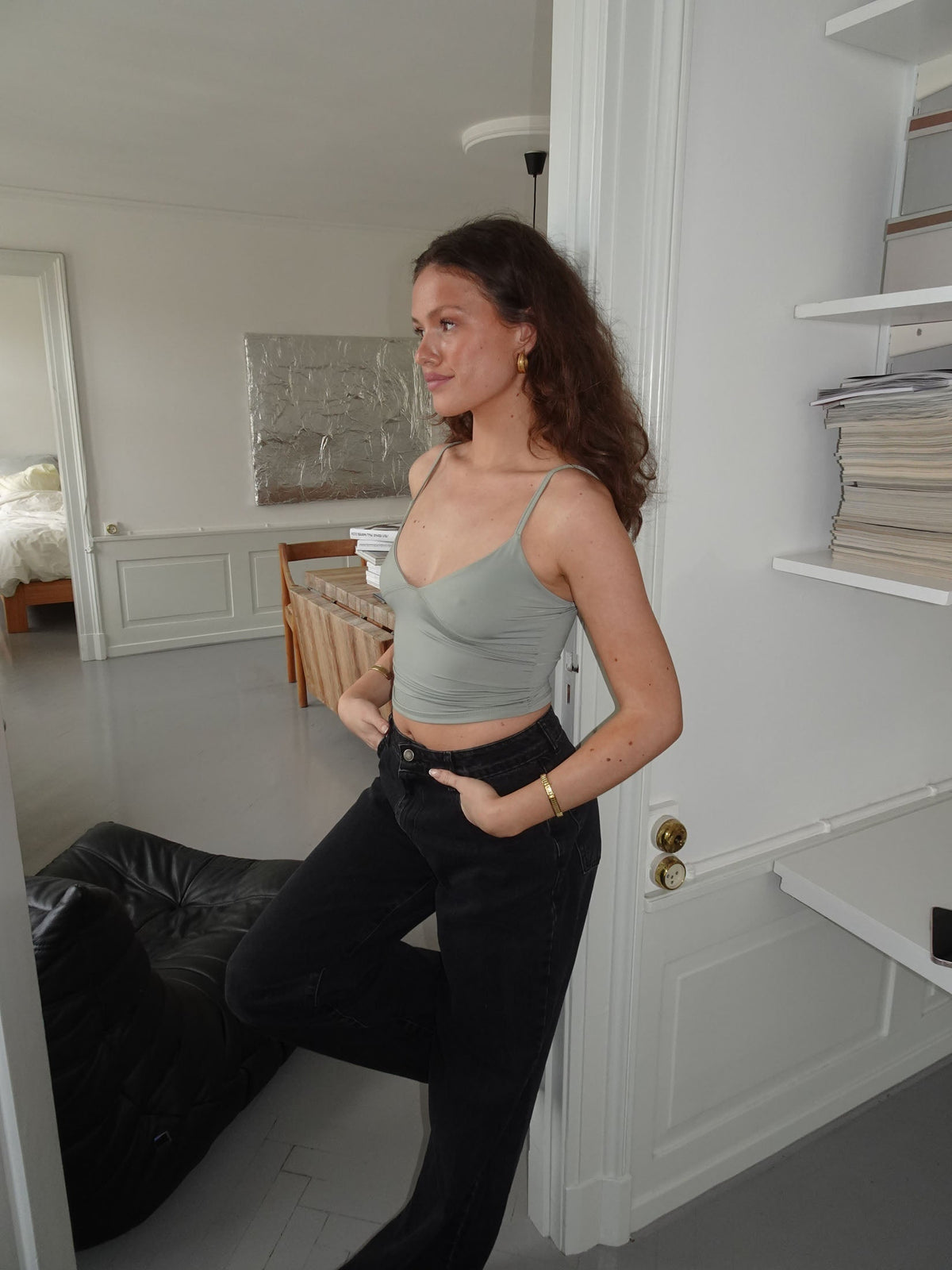 Dania tank top - Sage green