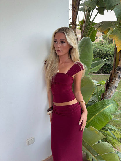 Malia top – Burgundy